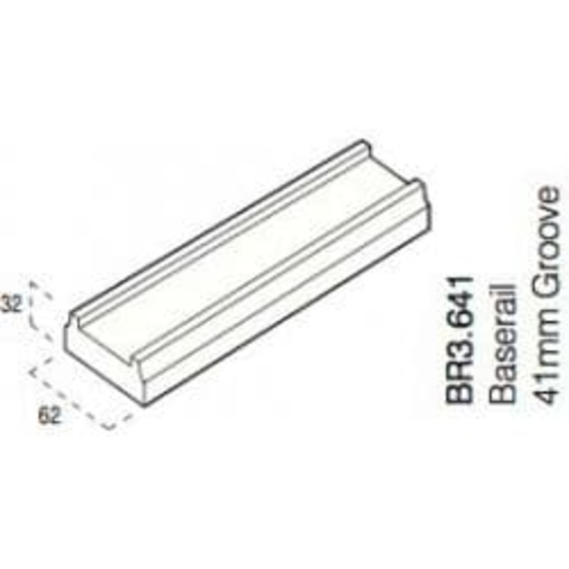 Cheshire Mouldings Oak Baserail – 3.6m x 41mm