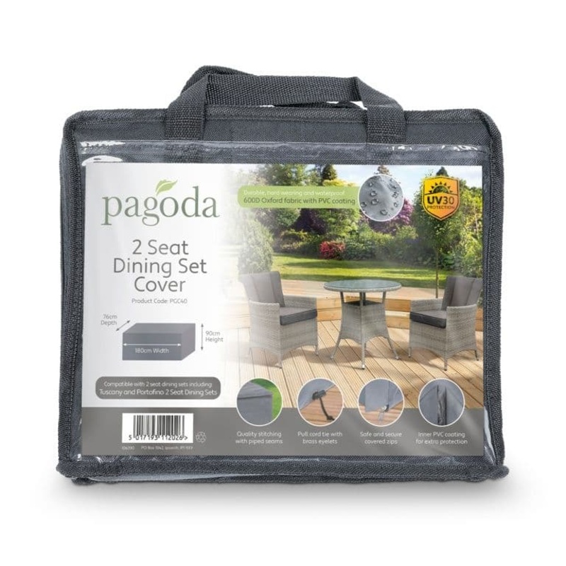 Pagoda 2 Seat Dining Set Cover – 180 x 90 x 76cm