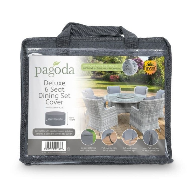 Pagoda Deluxe 6 Seat Dining Set Cover – 292 x 93cm