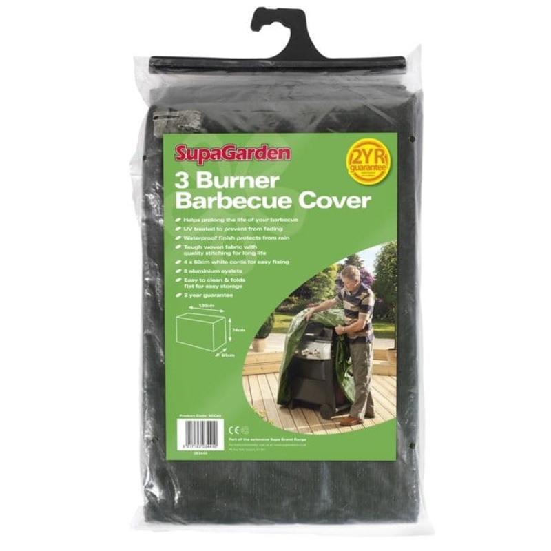 SupaGarden 3 Burner Barbecue Cover – 130cm x 74cm x 61cm