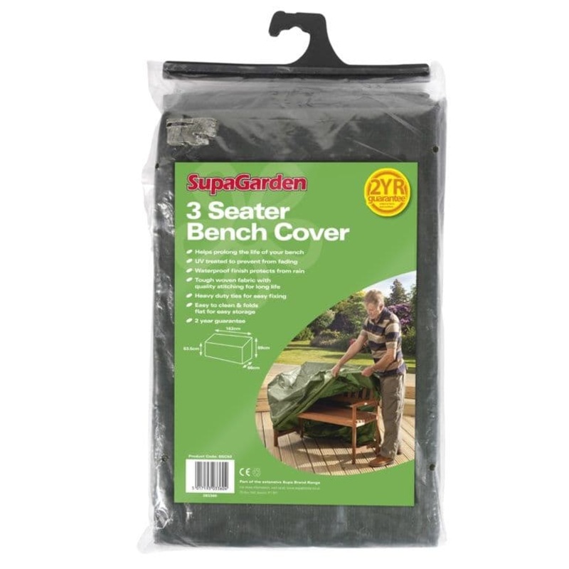 SupaGarden Bench Cover – 3 Seater W: 162cm, H: 63.5cm-89cm, D: 66cm