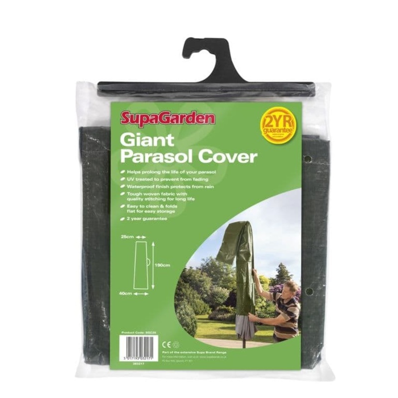 SupaGarden Giant Parasol Cover – 190cm x 40cm x 25cm