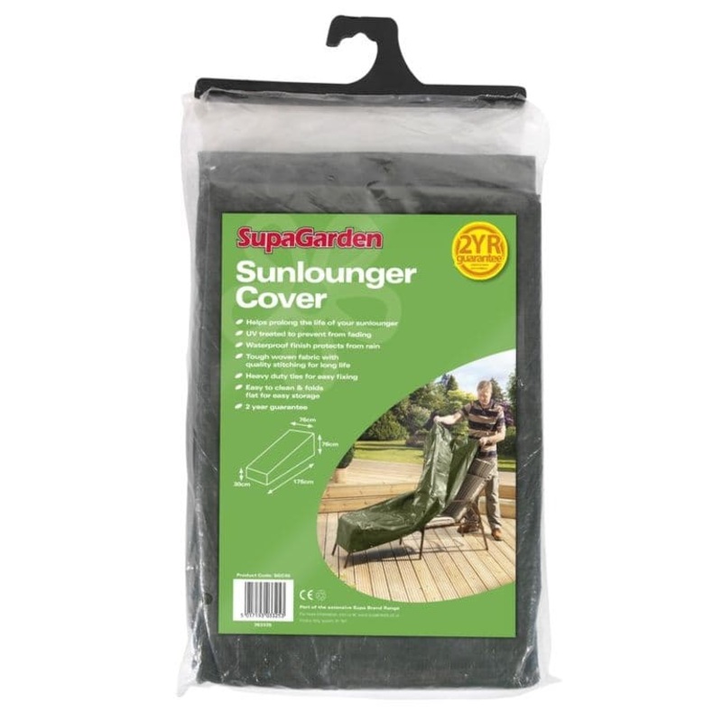 SupaGarden Sunlounger Cover – 76cm x 76cm x 175cm 30cm
