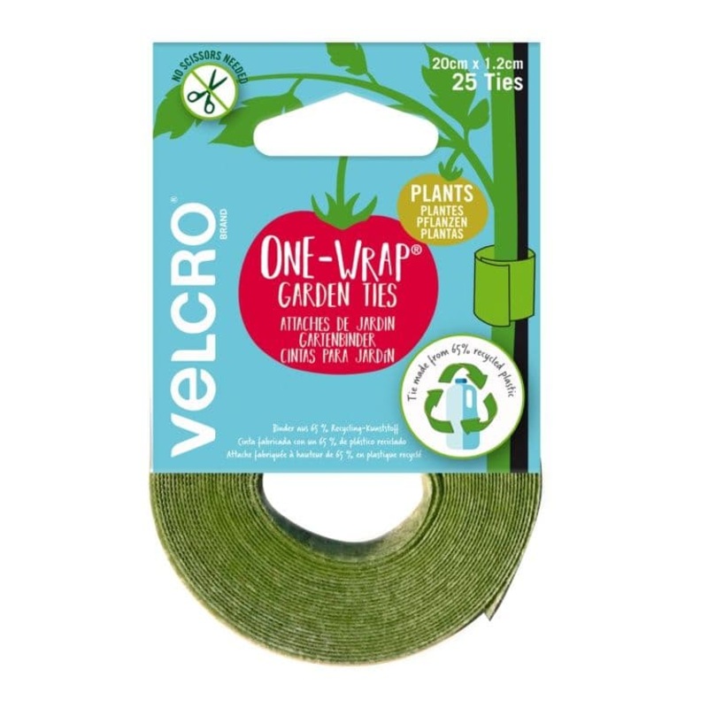 VELCRO ONE-WRAP Garden Ties Pack 25 – 20 x 1.2cm Plants