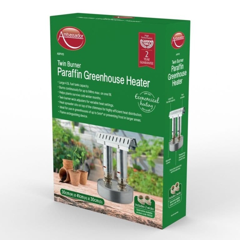 Ambassador Paraffin Greenhouse Heater – Twin Burner