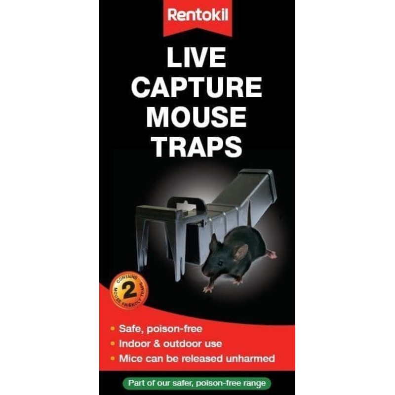 Rentokil Live Capture Mouse Traps Boxed – Twin Pack