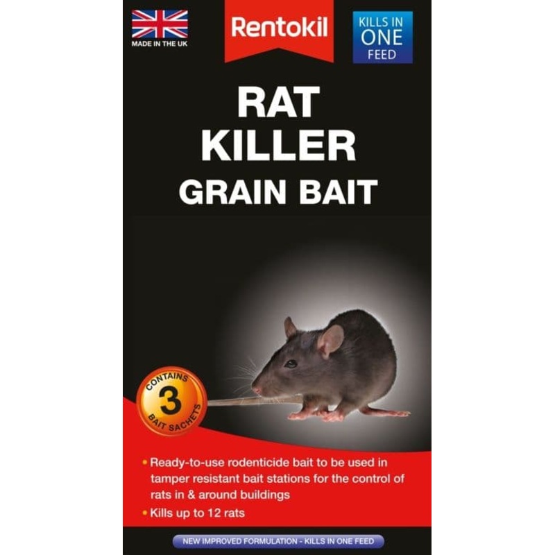 Rentokil Rat Killer Grain Bait – 3 Sachet