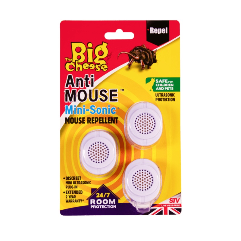 The Big Cheese Anti Mouse Mini Sonic Mouse Repellent – 3 Pack