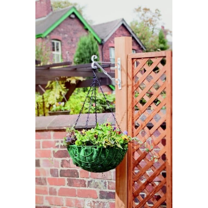 Ambassador Hanging Basket Bracket – 25cm/10 White