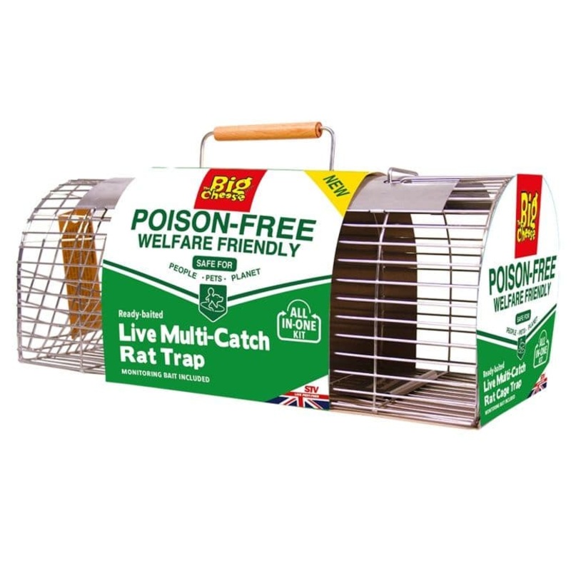 The Big Cheese Poison Free Ready Baited Rat Trap – Live Catch