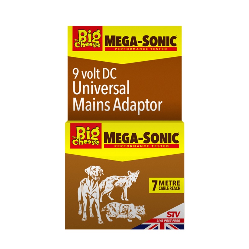 The Big Cheese Universal 9v Mains Adapter + 5M Extension