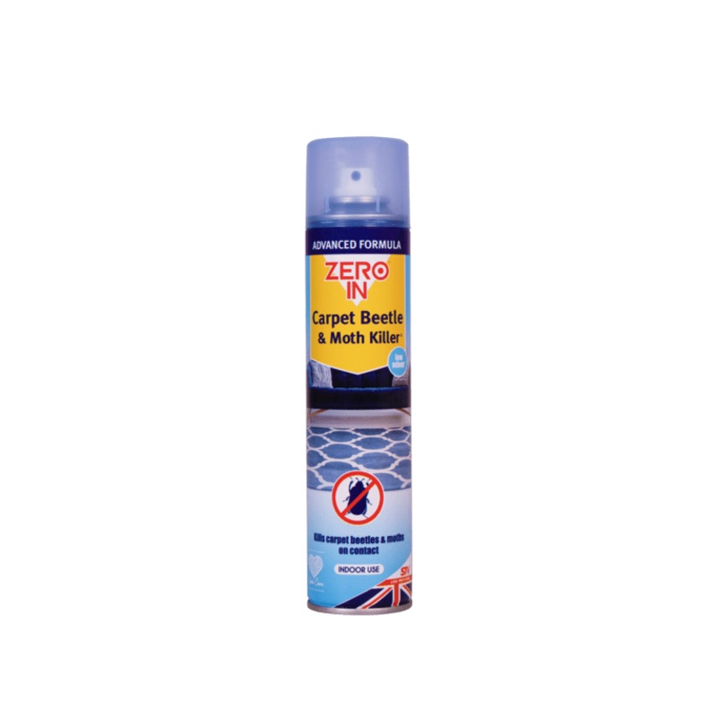 Zero In Carpet Beetle & Moth Killer – 300ml Aerosol