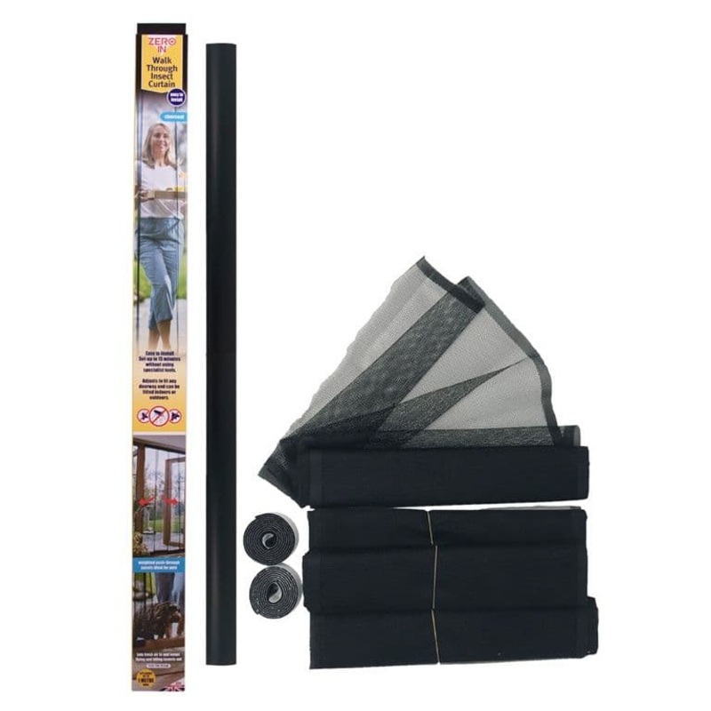 Zero In Doorway Insect Curtain – Charcoal
