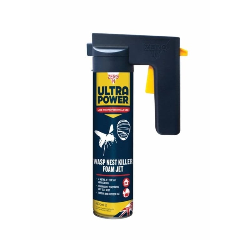 Zero In Wasp Nest Killer Foam Jet – 600ml Trigger Aerosol