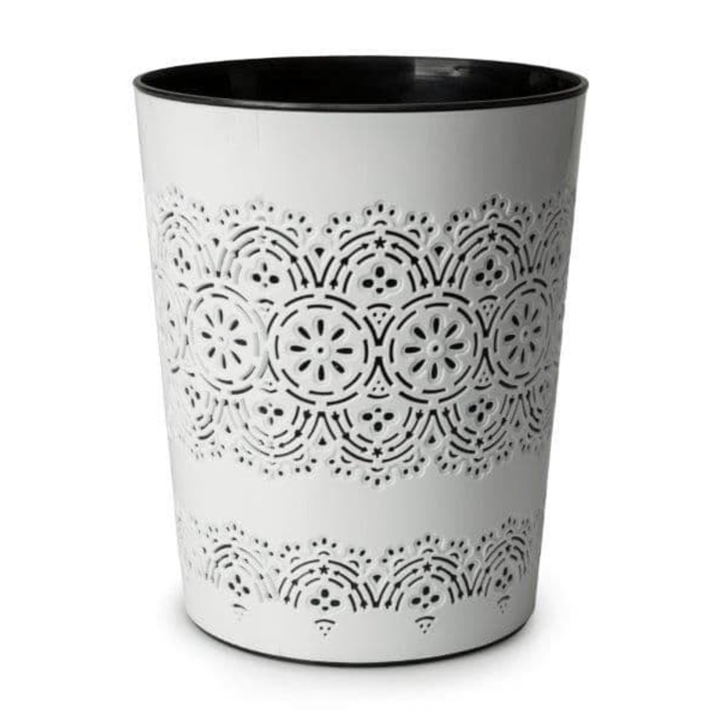 Blue Canyon Flora Waste Bin – White