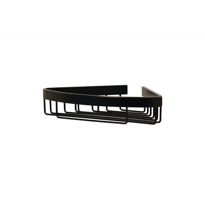 Croydex Aluminium Chunk Corner Basket – Black