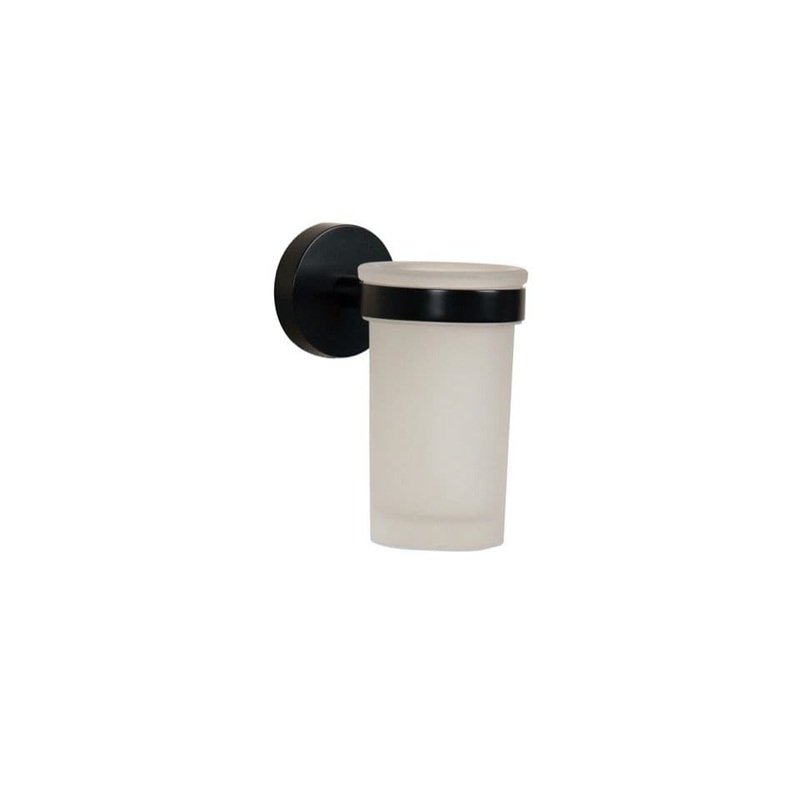 Croydex Flexi Fit Matt Black Tumbler And – Holder