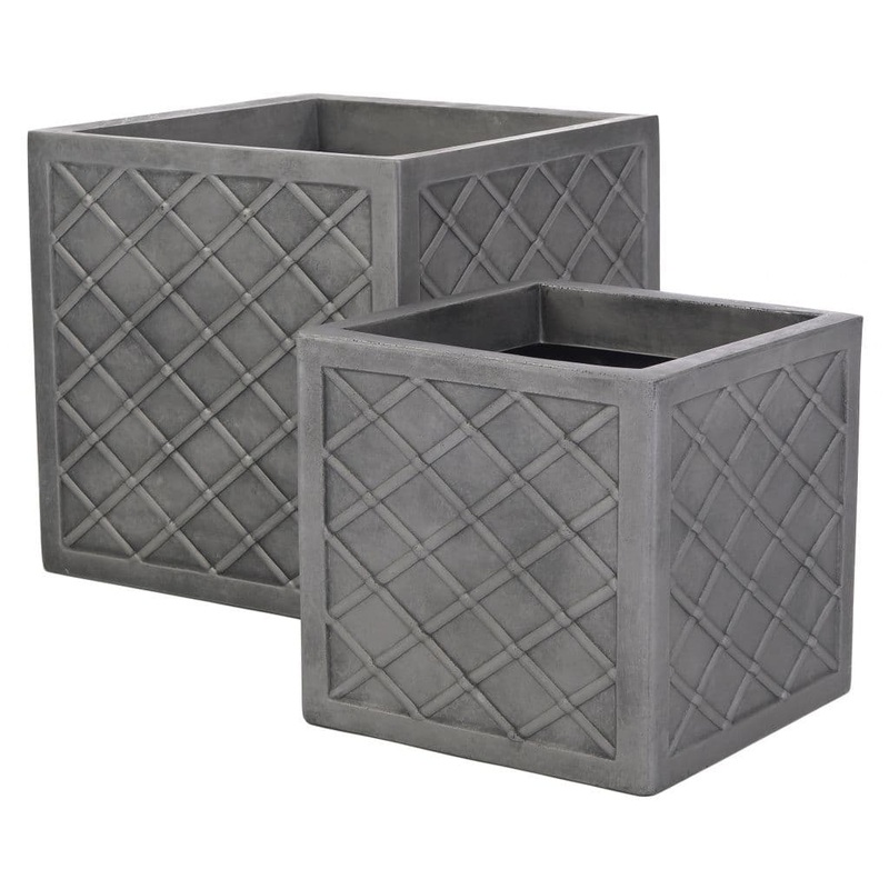 Sankey Lazio Planter Set Of 2 – Pewter