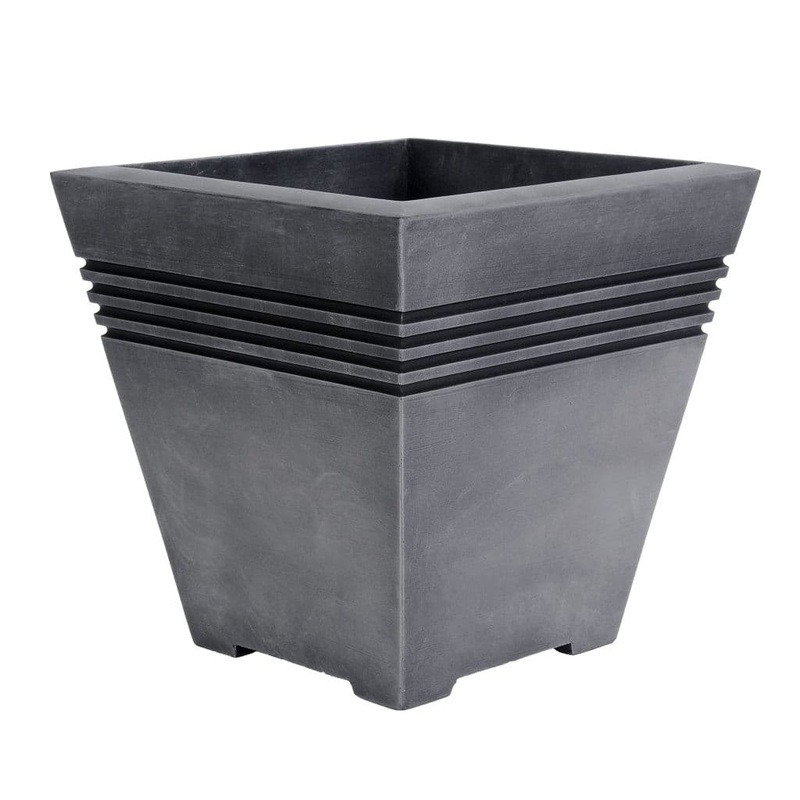 Sankey Milano Square Planter – 32cm Pewter