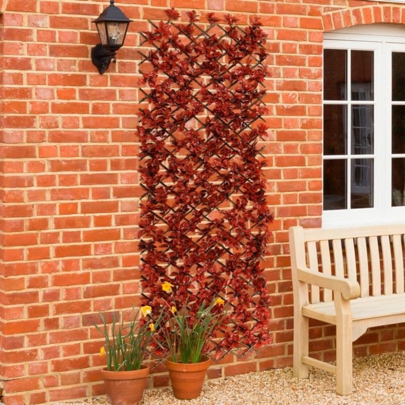 Ambassador Expanding Artificial Trellis – Red Leaves 180cm x 60cm