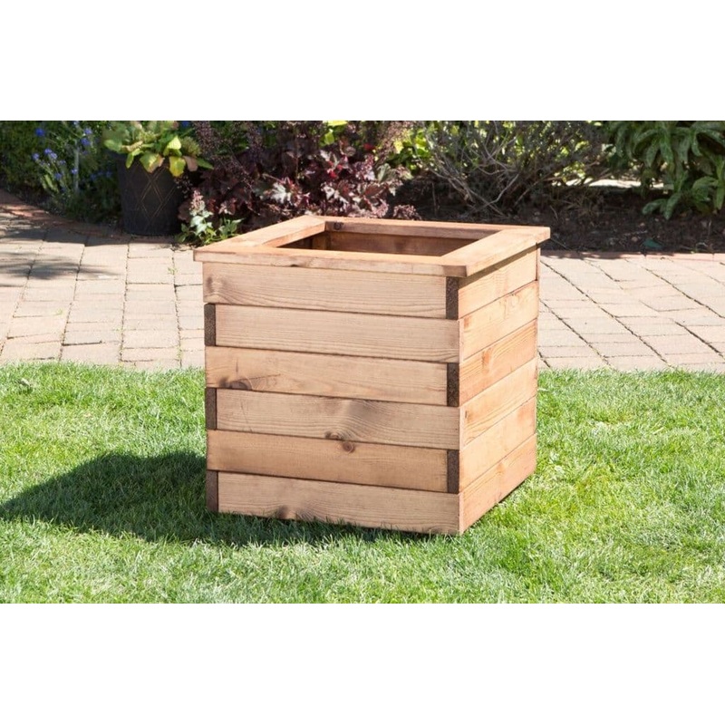 Charles Taylor Large Square Wooden Planter – W47 x D47 x H38cm
