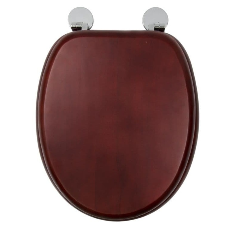 Croydex Flexi-Fix Toilet Seat – Davos Mahogany