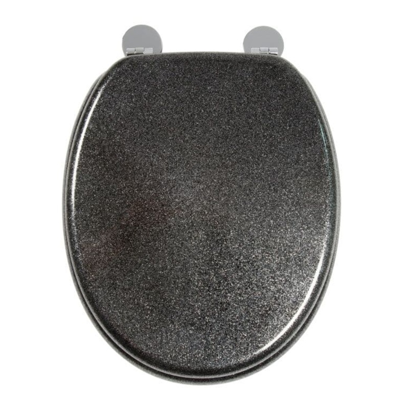 Croydex Flexi-Fix Toilet Seat – Quartz Black
