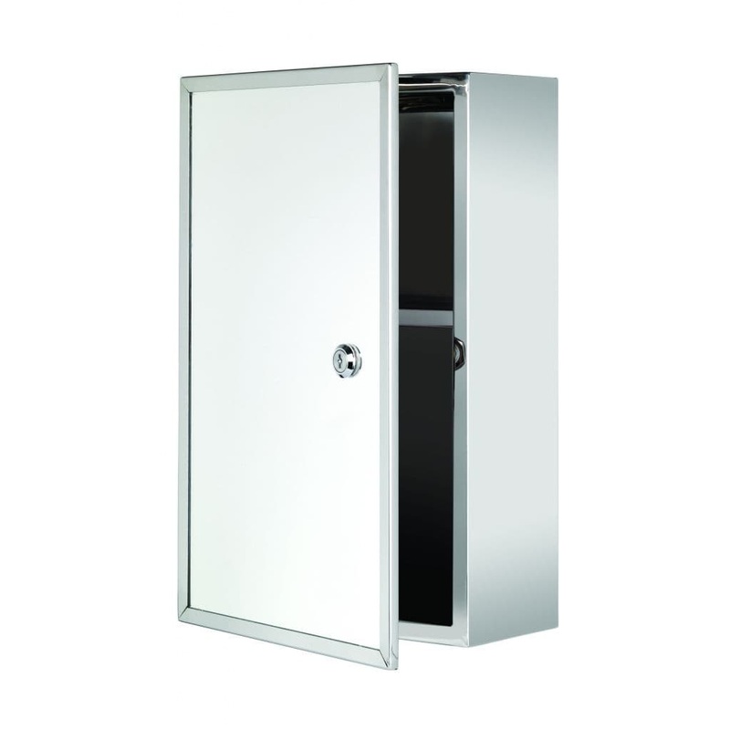 Croydex Trent Stainless Steel Medicine Cabinet Lockable