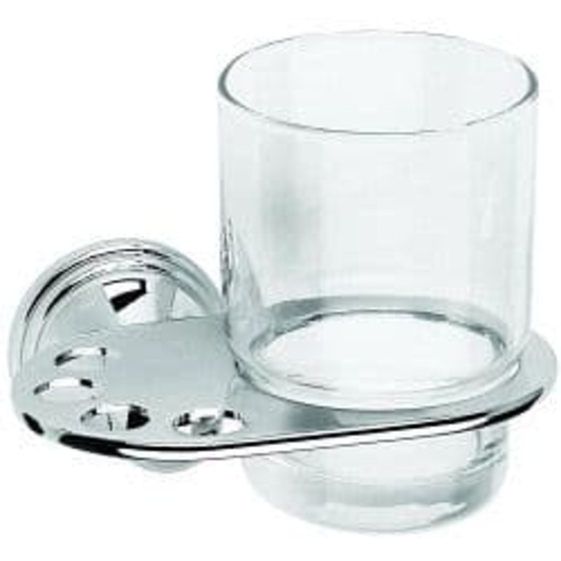 Croydex Westminster Tumbler & Holder – 93 x 120 x 105mm