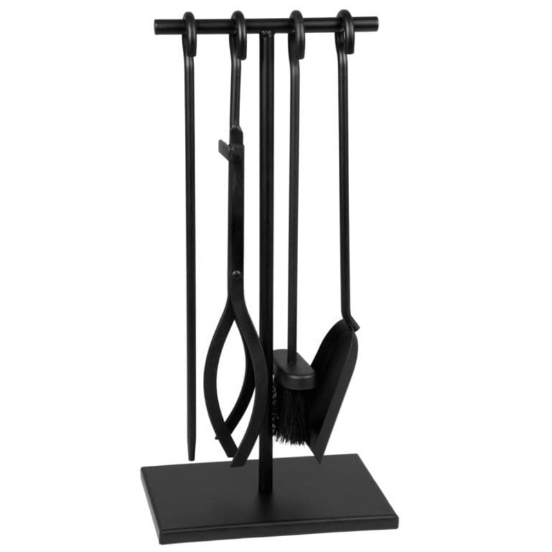 Hearth & Home Black Companion Set Rectangular Base 5 Piece – 18