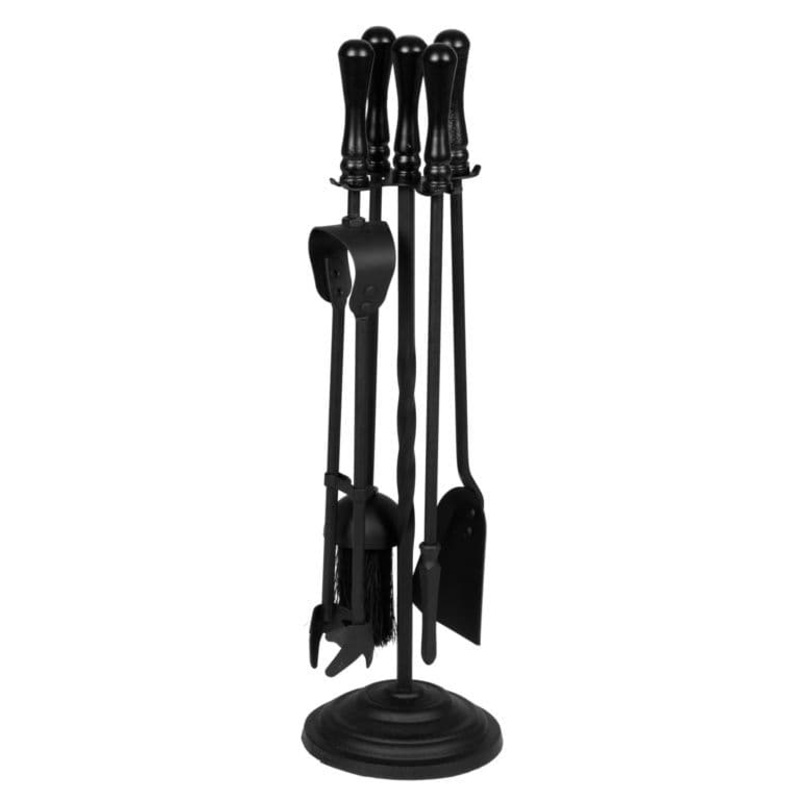 Hearth & Home Black Companion Set With Round Base 5 Piece – 19