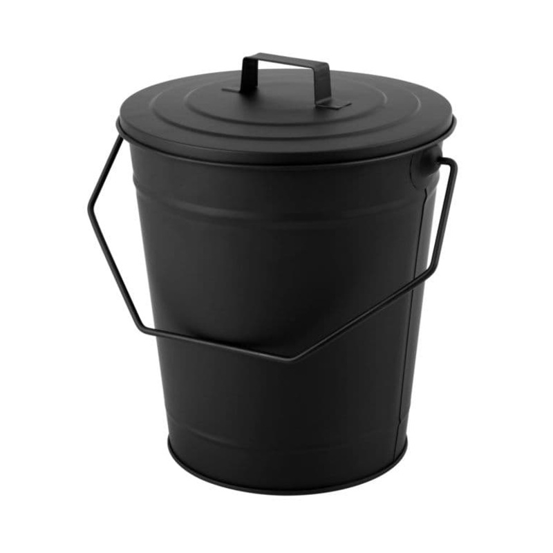 Hearth & Home Coal Bucket With Lid – Black