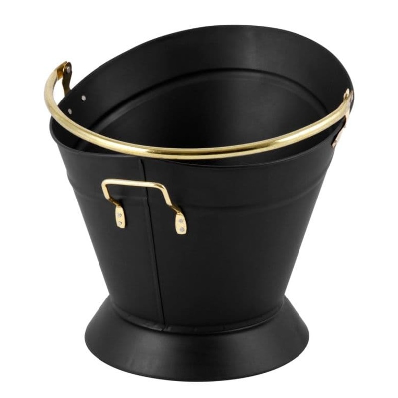 Hearth & Home Waterloo Coal Bucket – Black & Brass