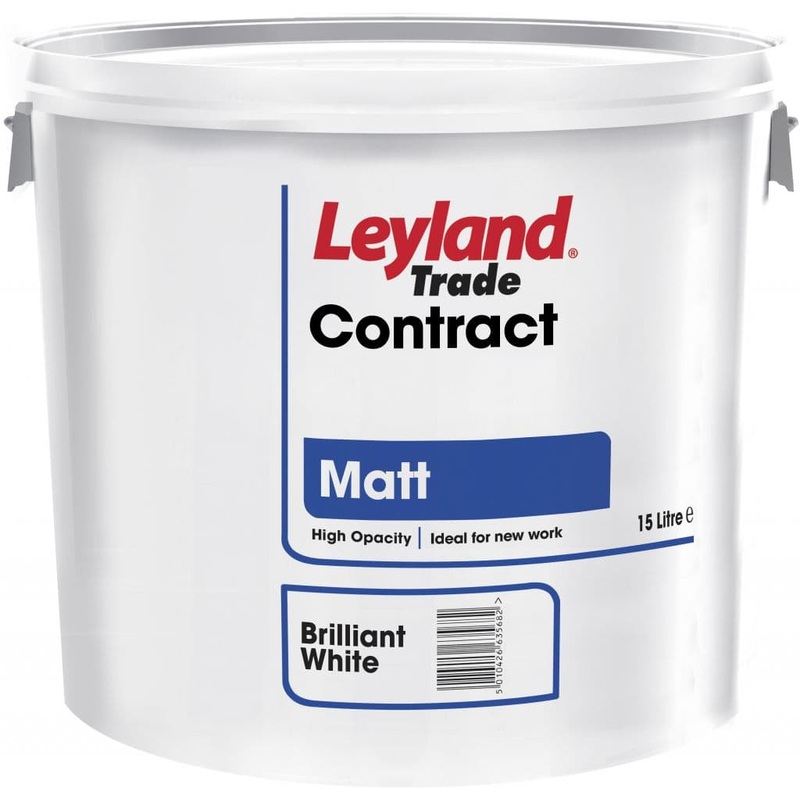Leyland Trade Contract Matt – 15L Pure Brilliant White