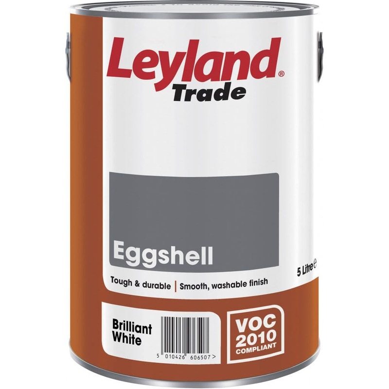 Leyland Trade Eggshell – 5L Brilliant White