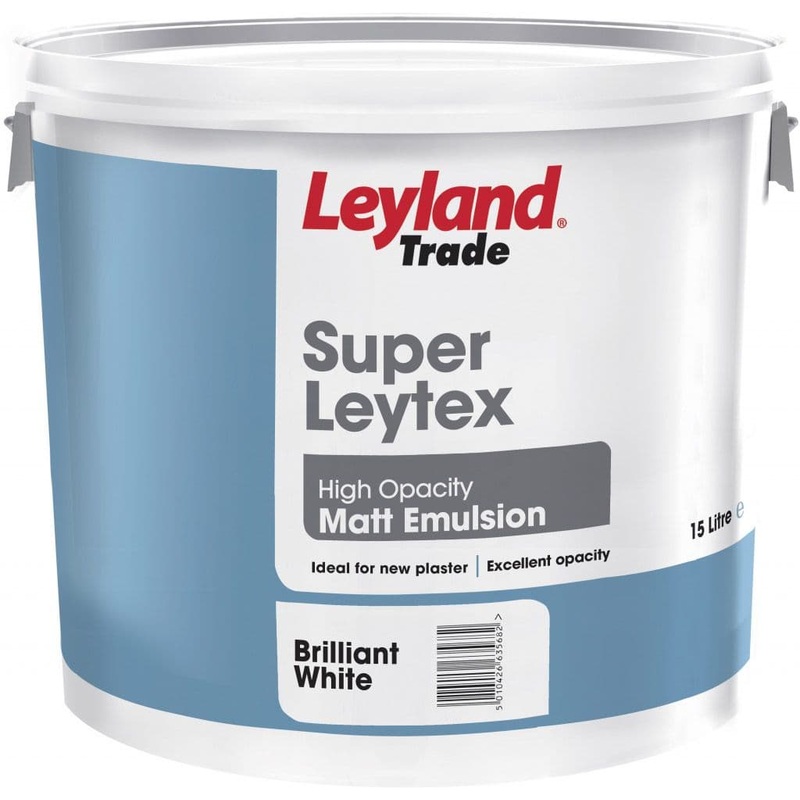 Leyland Trade Super Leytex Matt – 15L Brilliant White