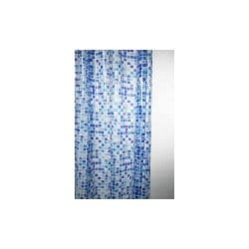 Blue Canyon Peva Shower Curtain 180 x 180cm – Mosaic Blue
