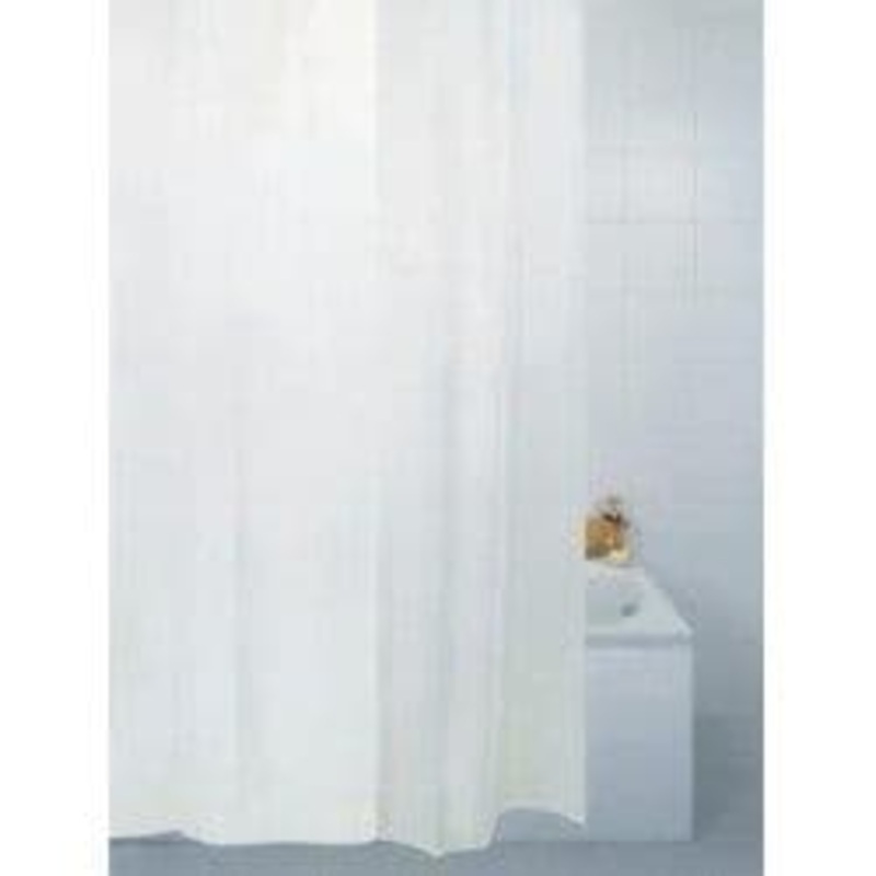 Blue Canyon Plain Prof Shower Curtain – White