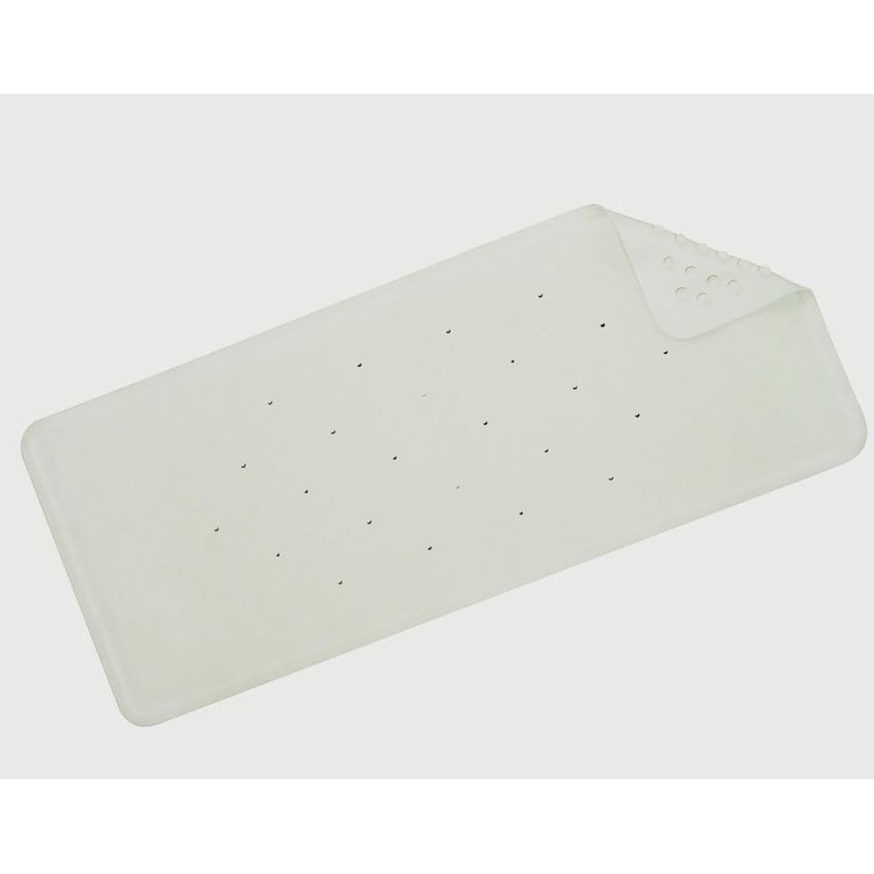 Croydex Basics Rubber Bath Mat – White 740mm x 340mm