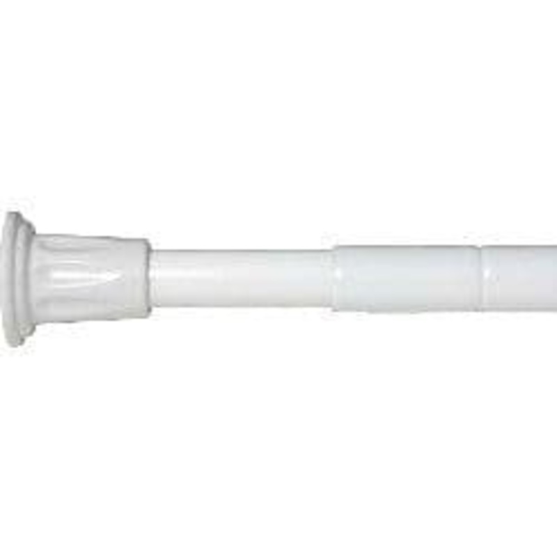 Croydex L-Shaped Telescopic Shower Curtain Rod – White