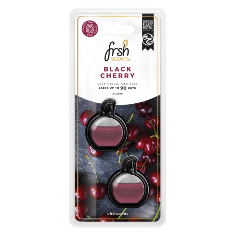 Fresh Scents Mini Diffusers Scented Oil 3ml Twin Pack – Black Cherry