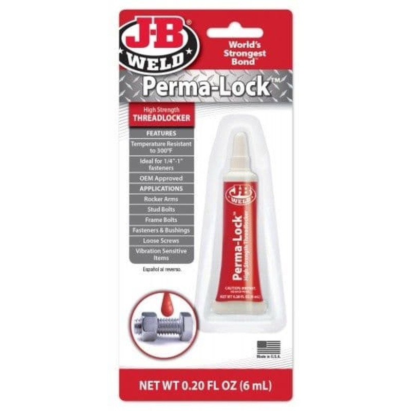 JB Weld Perma-Lock Threadlocker – High Strength Red 6ml