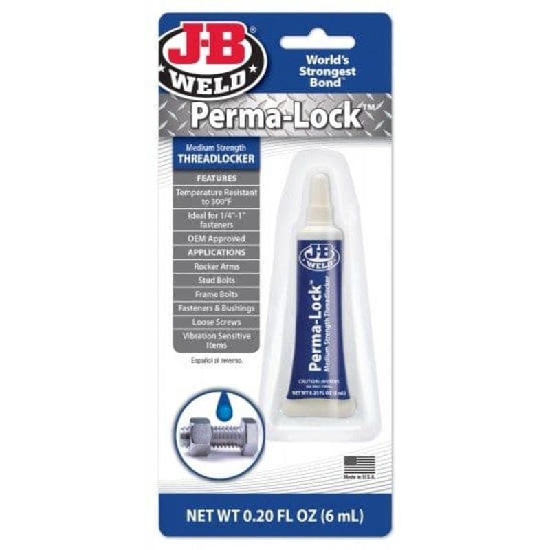 JB Weld Perma-Lock Threadlocker – Mid Strength Blue 6ml