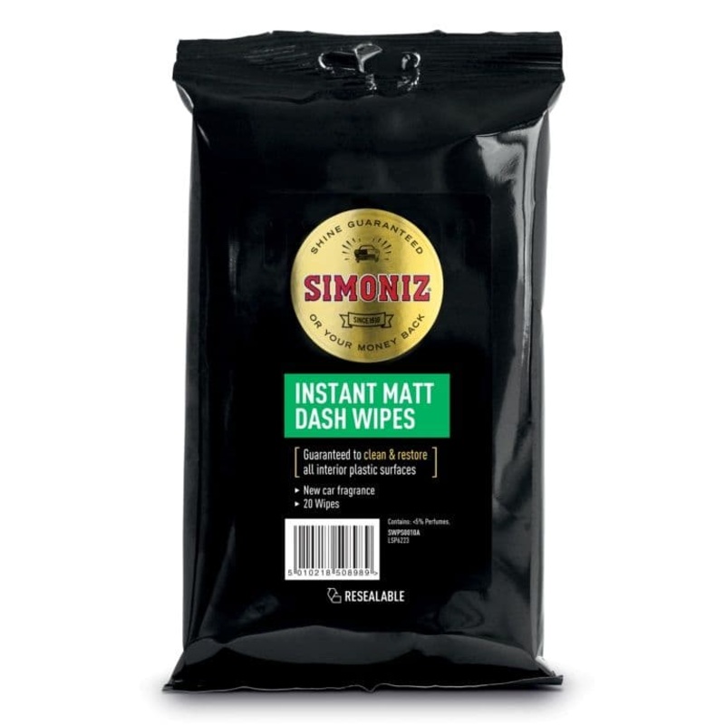 Simoniz Dashboard Wipes Matt Laminate – Pack 20