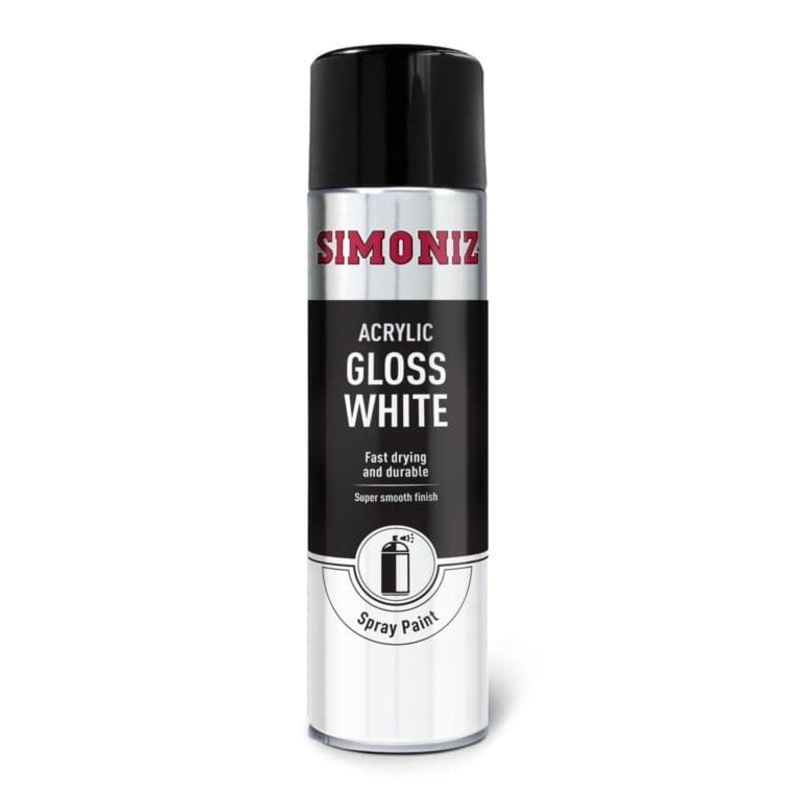 Simoniz Spray Paint – Gloss White (Aerosol) – 500ml
