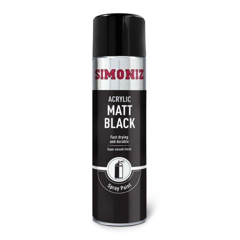 Simoniz Spray Paint – Matt Black (Aerosol) – 500ml