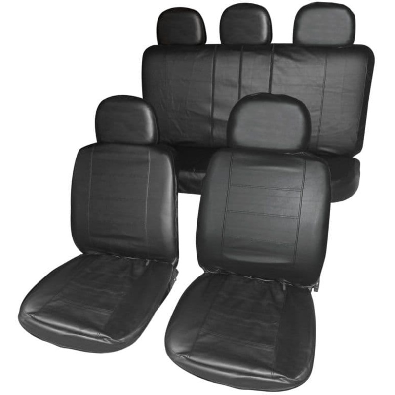Streetwize Leather Look Headrest Covers – Black