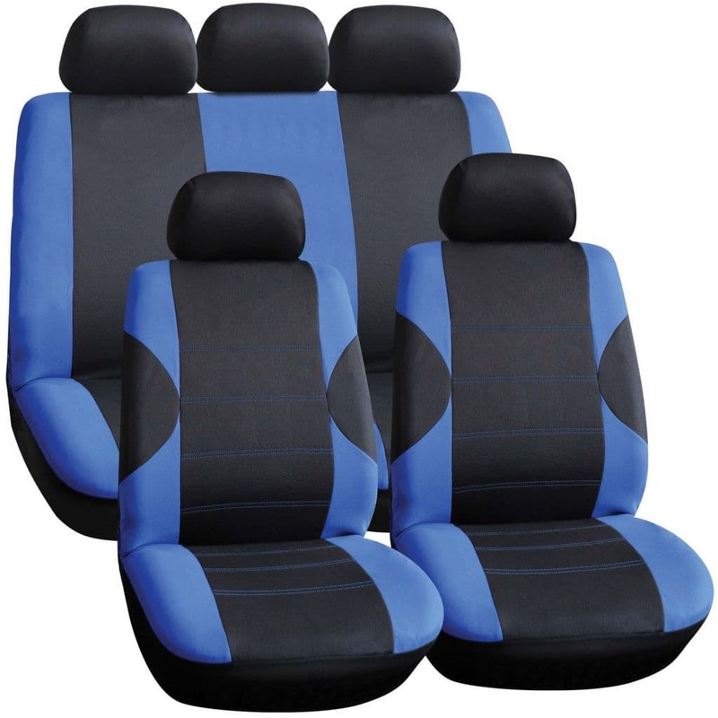 Streetwize Seat Cover Set – 11 Piece Blue/Black