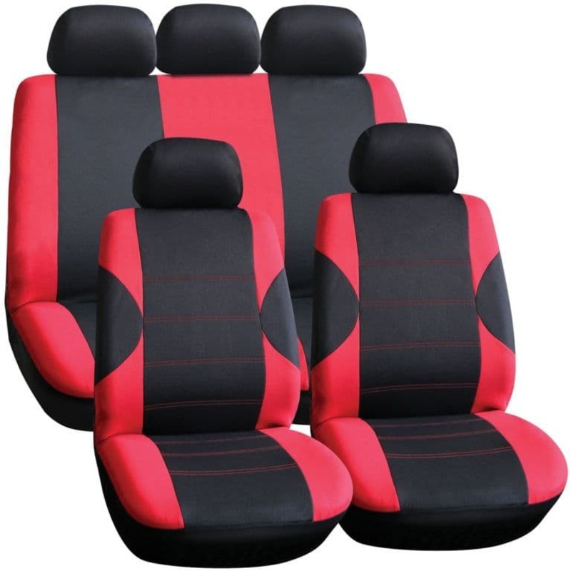 Streetwize Seat Cover Set – 11 Piece Red/Black