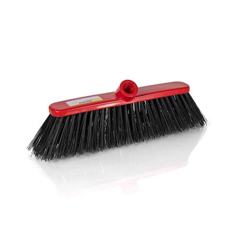 Abbey Homewares Stiff Deluxe Broom – Red